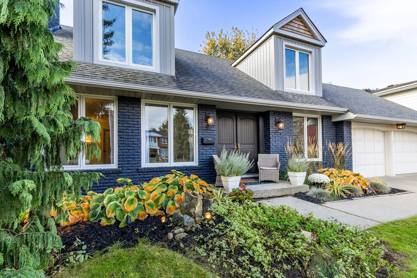 A two-storey brick custom home in an established Burlington neighbourhood